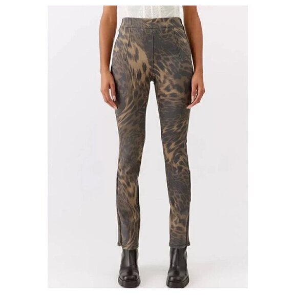 #9 NWT Urban Outfitters BDG Ankle Zip High Rise Skinny Jean in Brown Motif - Picture 2 of 9